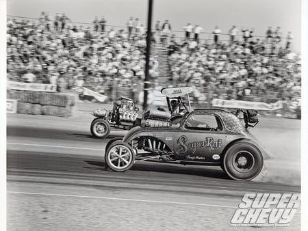 Drag Racing Greats - black n white, willis, hot rod, classic