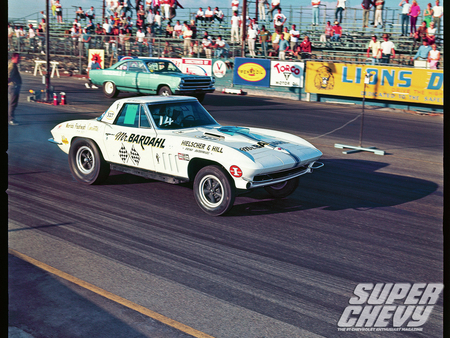 Drag Racing Greats - white, classic, vette, gm