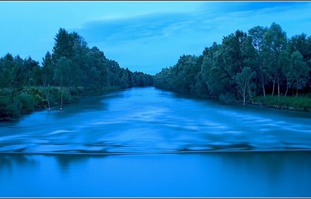 Blue River - river, picture, blue, beautiful