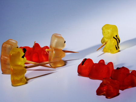 Bear war - candy, sweet, jelly, bear