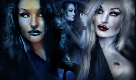 alter ego..the gothic women - women, ice, darkness, vrunnette, wow, how woman, blue, cosplay, gothi walpaper, blonde