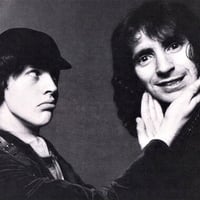 Angus Young and Bon Scott-Mono Chrome