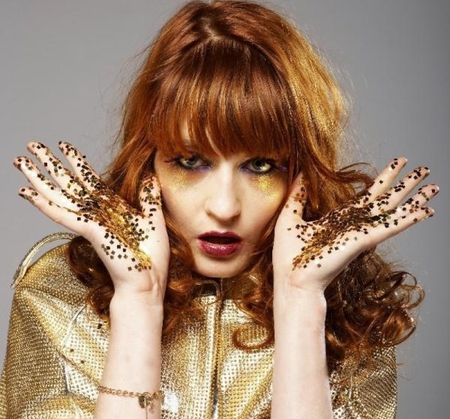 Florence and The Machine - glitter, woman, girl, music, singer, red hair, florence and the machine