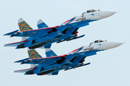 Su-27 - aircraft, flanker, sukhoi, fighter, su-27, military