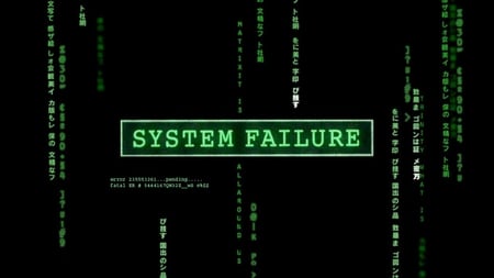 System Failure - failure, crashed, laptop, message