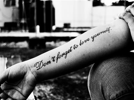 Don't forget... - love, tattoo, black and white, care