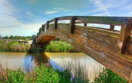 moonbridge - clouds, manmade, water, photography, beauty, architecture, nature, sky, bridge