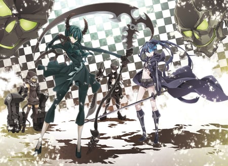 Blackâ˜…Rock Shooter - anime, dead master, strength, black rock shooter