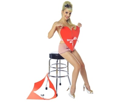 Valentine-Pinup-Girl - picture, pinup, valentine, girl, cool