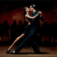 Fabian Perez - Tango In Paris In Black Suit