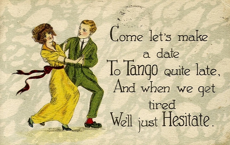 Tango postcard - woman, passion, postcard, tango, dance, couple, man, music