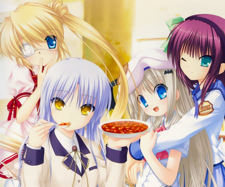 Angels Beats & Little Busters - game, anime, girl, cute, angels beats, crossover, little busters, blue eyes