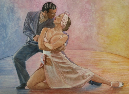 Gilbert - Tango - colors, love, man, gilbert, music, passion, woman, dance, couple, art, tango