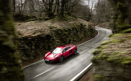 McLaren - mclaren, road, mp4-12c, red