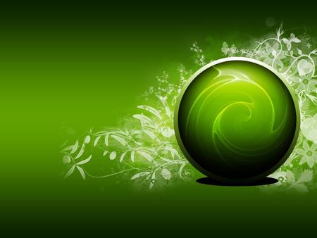 Green ball - ball, abstract, green