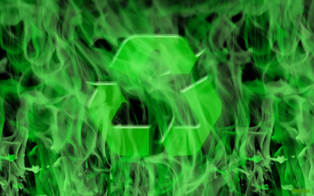 Green Recycle - widescreen, nature, wide, fire, green, recycle