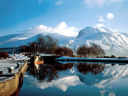 Scotland - Ben Nevis - winter, lochs, scotland, mountains, lakes