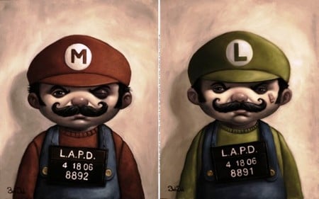 thug bros. - mario, thugs, nintendo, luigi