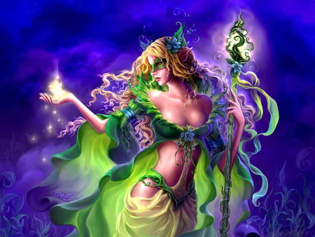 Virgo - girl, virgo, light, lovely, fantasy, pretty, beautiful, fairy, colorful woman, lafy, blonde