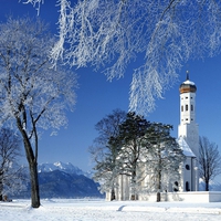 church in winter