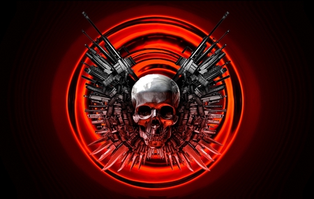 The Expendibles - expendibles, guns, movie, movies, skull