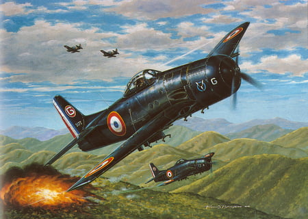 F8F Bearcat - airplane, bearcat, grumman, war, plane, drawing, world, ww2, painting, classic, f8f, art, antique, wwii