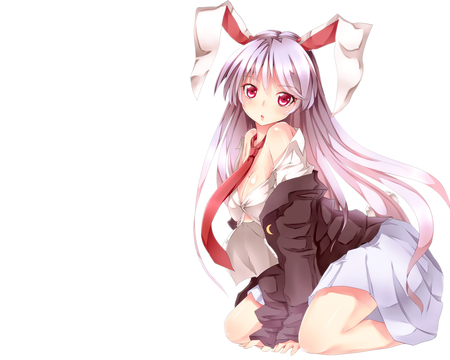 anime - rabit, anime, ears, girl, bunnygirl, cleavage, dabadhi, bunny, animal