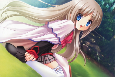 Noumi Kudryavka - noumi kudryavka, anime, girl, cute, little busters, blue eyes