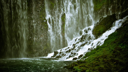 waterfall - nature, waterfall, mountain, streams