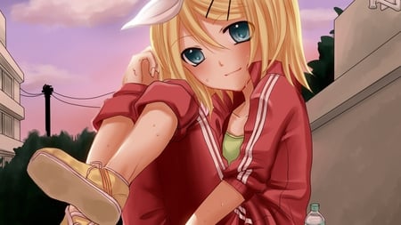 Kagamine Rin - girl, cute, little, anime