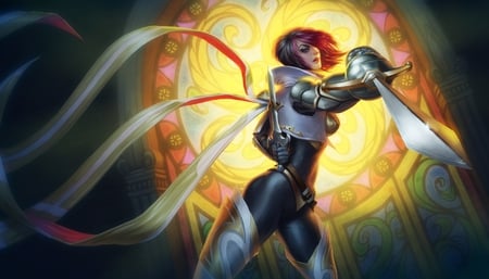 Fiora, the Grand Duelist - short hair, league of legends, fencing, fiora, duelist