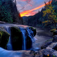 Mountain waterfall