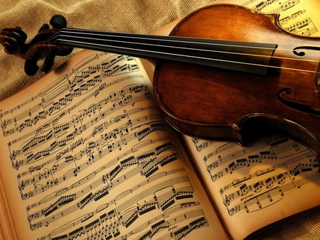 I love music - photography, note, music, violin, book