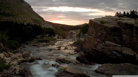 river rapids - river, rapids, mountain, rocks