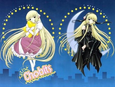 twin chobits - twin, chii, anime, siblings, chobits