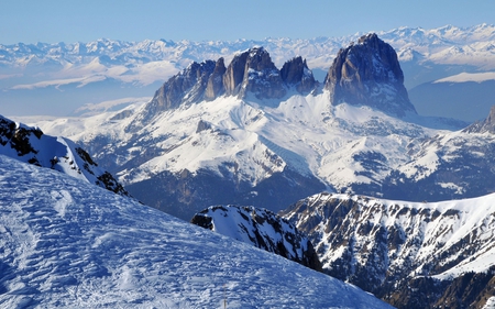 Beautiful Mountains - sky, blue, beautiful, winter, mountains