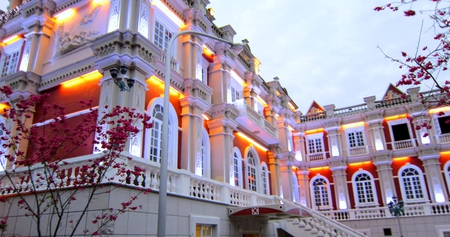 House and cherry blossoms - house, cherry blossoms, beautiful, light