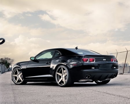 SS In Black - lowered, custom wheels, bowtie, gm