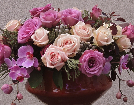 Lovely flowers - beauty, roses, pink, soft, delicate, bouquet, tenderness, flowers