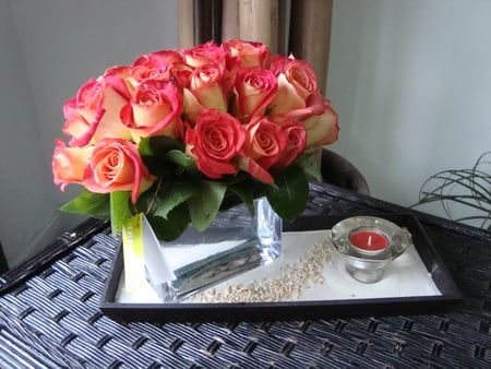 ๑ღ๑ One Day In Your Life ๑ღ๑ - roses, fashion, entertainment, fresh, red, forever, special, beautiful, candle, sunshine, present, bouquet, birthday, cube crystal vase, wonderful, arrangement, gift