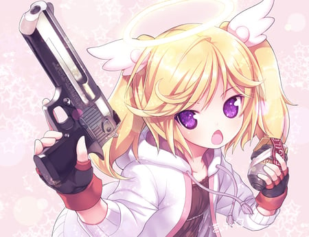 gun Kiira - anime, gun, girl, pretty