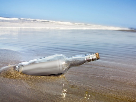 help i need a refill - sea, bottle, message, beach