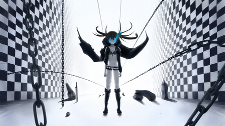 Kuroi Mato - girl, long hair, solo, nucomiso, character, black rock shooter