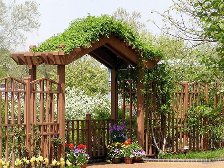 garden gate - nature, arch, garden, gate