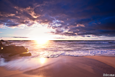 Sydney Sunrise - long exposure, beach, photography, sunrise, tristan stefan edouard, wallpaper