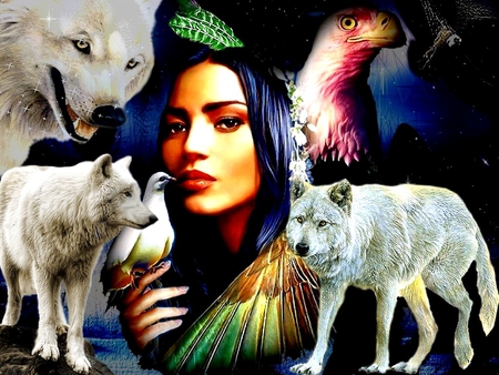 INDIAN - nature, 2012, wolf, indian, mountains