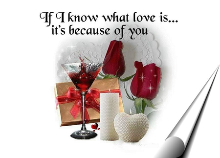 I Love You - gift, candles, red, rose