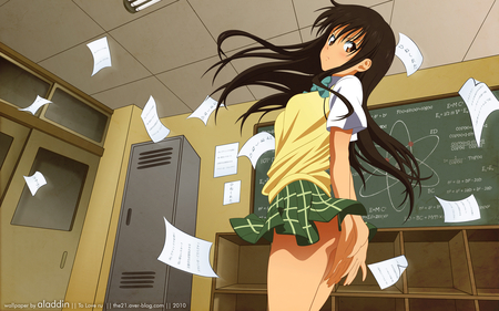 Yui Kotegawa - anime, girl, skirt, class