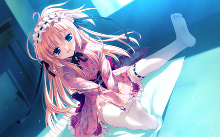 Naoko Takeda - beauty, girl, naoko takeda, game, cg art, wall, hatsukoi sakura, new