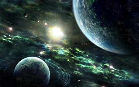 Space Wallpaper - the sun, planets, the galaxies, space